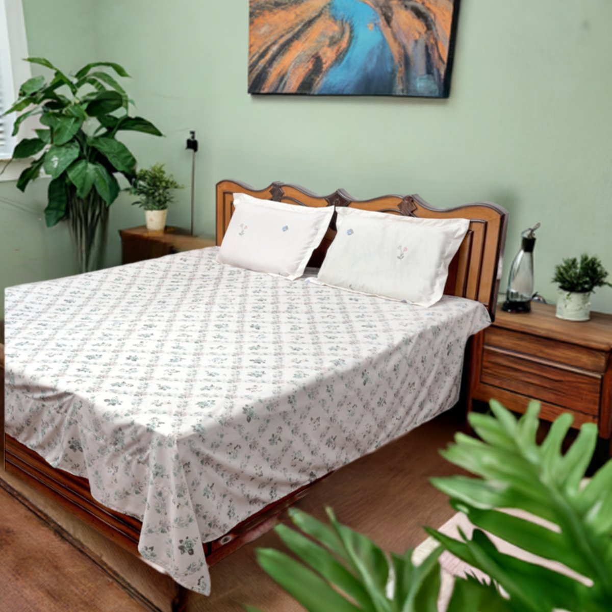 Bloomfield Bedsheet Set King Size, 108" x 108" - Coral Slub -